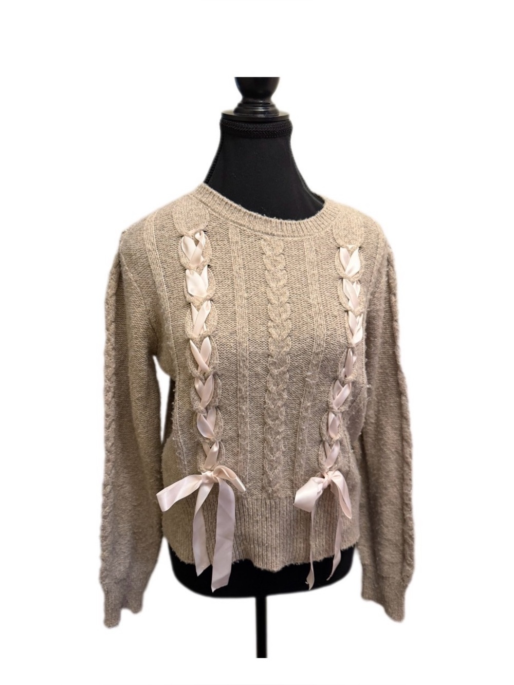 Neutral Textured Knit Sweater